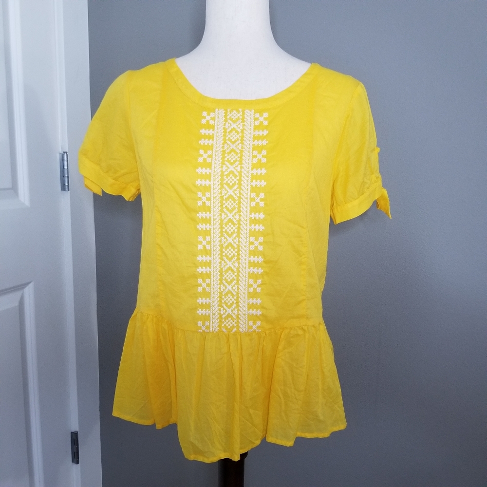 J.Crew yellow blouse